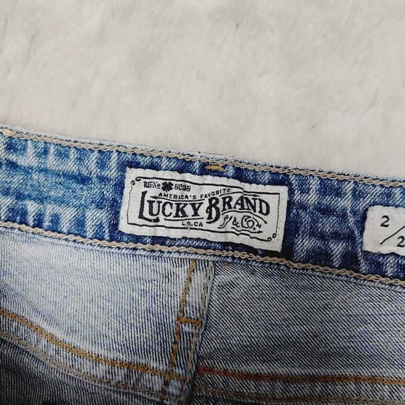 Lucky Brand Blue Mid-Rise Destroyed Cut-Off Skinny Jeans 2516 - Picture 6 of 10